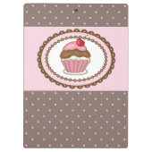 カップケーキが付いているバースデー・カード クリップボード (裏面)