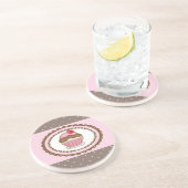 カップケーキが付いているバースデー・カード コースター (側面)