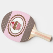 カップケーキが付いているバースデー・カード 卓球ラケット (横)