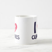 カップケーキが大好きな人向けTシャツ コーヒーマグカップ (中央)