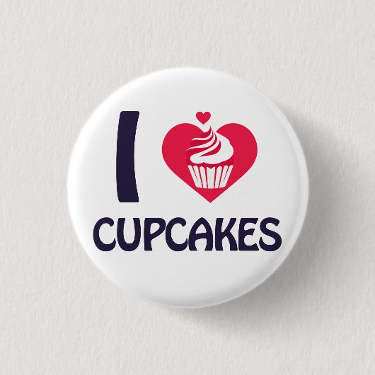 カップケーキが大好きな人向けTシャツ 缶バッジ (正面)