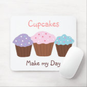 カップケーキが私の日を作る マウスパッド (マウス)