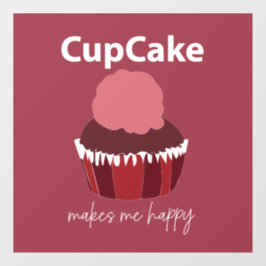 カップケーキが私を幸せにする レストラン ウィンドウサイン