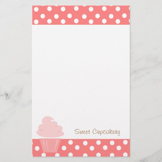 カップケーキが見事に成形 便箋 (正面)