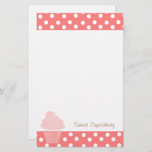 カップケーキが見事に成形 便箋 (正面/裏面)
