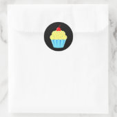 カップケーキさくらんぼトップバンフェアリーケーキペストリー ラウンドシール (バッグ)