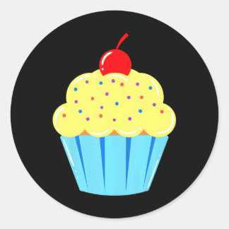 カップケーキさくらんぼトップバンフェアリーケーキペストリー ラウンドシール
