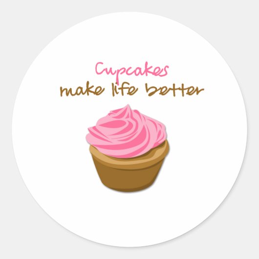 カップケーキで生活が楽しめる ラウンドシール (正面)