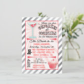 カップケーキとカクテルブライダルシャワー招待状 招待状 (スタンド正面)