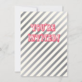 カップケーキとカクテルブライダルシャワー招待状 招待状 (裏面)