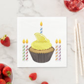 カップケーキとキャンドル スタンダードランチョンナプキン (インサイチュ)