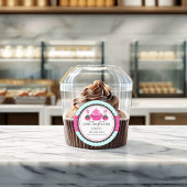 カップケーキとケーキポップベーカリーボックスシール ラウンドシール