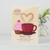 カップケーキとコーヒー招待状 招待状 (スタンド正面)