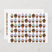 カップケーキとスプリンクルズコラージュはがき ポストカード (正面/裏面)