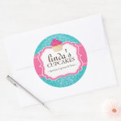 カップケーキとデザート – 包装シール ラウンドシール (封筒)