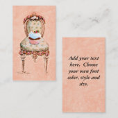 カップケーキとビクトリアン椅子の名刺 名刺 (正面/裏面)