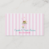 カップケーキとマカロン名刺 名刺 (裏面)