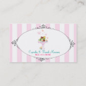 カップケーキとマカロン名刺 名刺 (裏面)