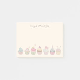 カップケーキと名前 ポストイット