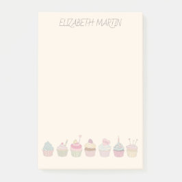 カップケーキと名前 ポストイット