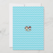 カップケーキと散水誕生日パーティーの招待 招待状 (裏面)