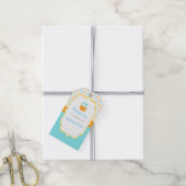 カップケーキと散水 ギフトタグ (より糸付き)