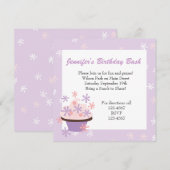 カップケーキと星 招待状 (正面/裏面)