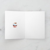 カップケーキと椅子のヴィンテージスタイルカード カード (内部)