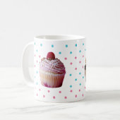 カップケーキと水玉模様クラシックマグ コーヒーマグカップ (正面左)