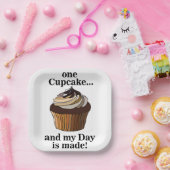 カップケーキと私の一日はカップケーキパーティー ペーパープレート (パーティー)