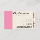 カップケーキによって切り取られるパンチカード ロイヤリティカード (裏面)