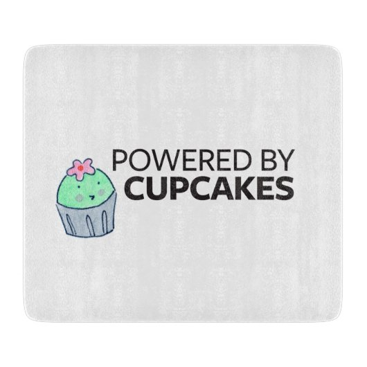 カップケーキによって動力を与えられる カッティングボード (正面)