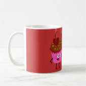 カップケーキに花を与えるスタッドのマフィン コーヒーマグカップ (左)