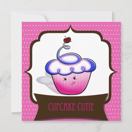 カップケーキのかわいこちゃんNotecards ノートカード (正面)
