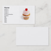 カップケーキのさくらんぼの名刺 名刺 (正面/裏面)