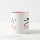 カップケーキのささやき ツートーンマグカップ (中央)