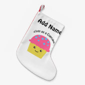 カップケーキのようにかわいい スモールクリスマスストッキング (正面 (吊り時))