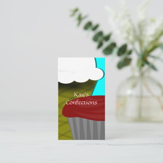 カップケーキのアイスクリームの名刺 名刺 (スタンド正面)
