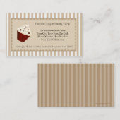 カップケーキのカスタムなロゴは、柔らかいモカ縞で飾ります 名刺 (正面/裏面)