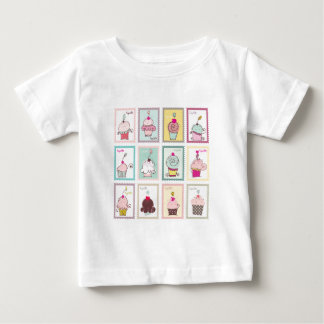 カップケーキのカップケーキのコラージュの甘いデザートの軽食愛 ベビーTシャツ