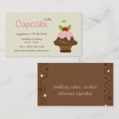 カップケーキのカフェの名刺 名刺 (正面/裏面)