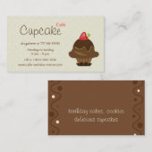カップケーキのカフェの名刺 名刺 (正面/裏面)