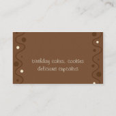 カップケーキのカフェの名刺 名刺 (裏面)