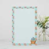 カップケーキのケーキのペストリー 便箋 (スタンド正面)