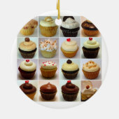 カップケーキのコラージュのオーナメント セラミックオーナメント (裏面)