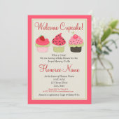 カップケーキのシャワーの招待状 招待状 (スタンド正面)