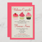 カップケーキのシャワーの招待状 招待状 (正面/裏面)