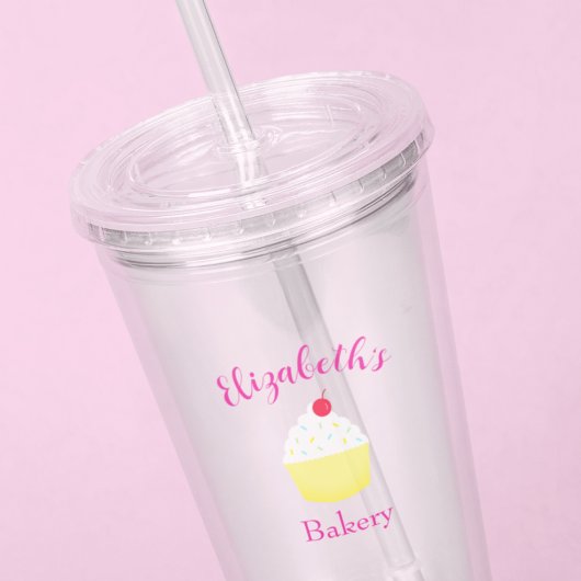 カップケーキのバースデー アクリルタンブラー