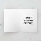 カップケーキのパンダのバースデー・カード カード (内部)