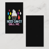 カップケーキのパン屋の食糧シェフの必要性のケーキは私を電話します 名刺 (正面/裏面)